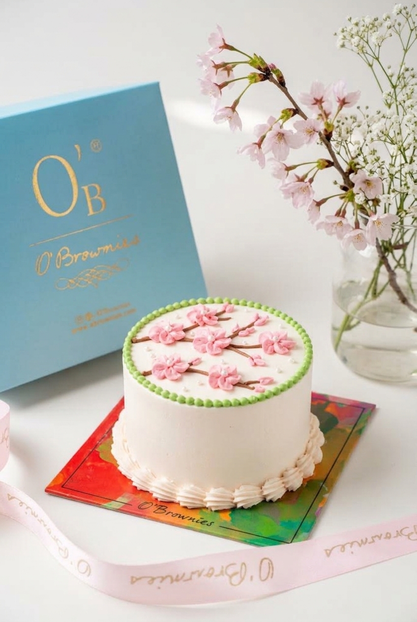 Cherry Blossom Love Bento Cake 